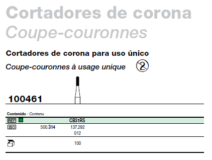 Kit Coupe Couronnes 100461 Boite/100