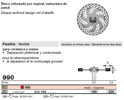 Disque 990 PAM (104) D180 bte/1