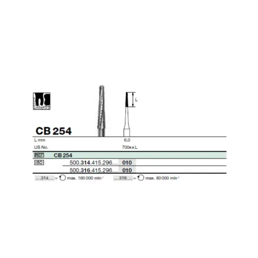 [89059] FR CB254 Turbine Extra-long (316) D010 bte/5