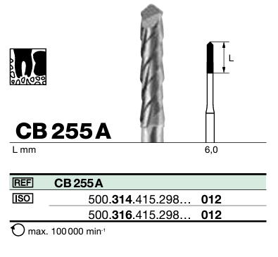 [89114] FR CB255A Turbine Extra-long (316) D012 bte/5